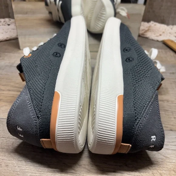 Reef Neptune 3 Women US Sz9grey gray Knit Collapsible Heel Casual Sneakers EUC - Picture 8 of 9
